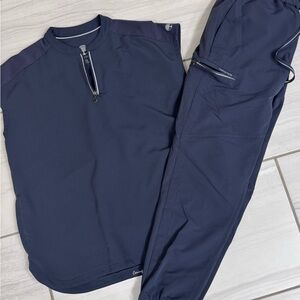 healing hands pewter scrub top